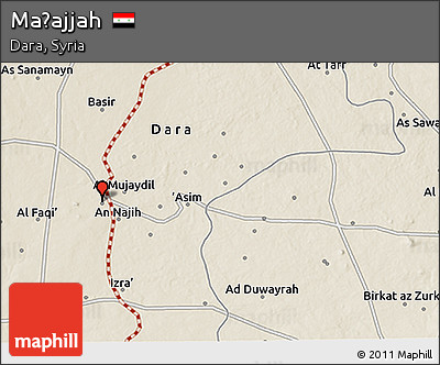 Shaded Relief 3D Map of Maḩajjah