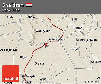 Shaded Relief 3D Map of Sha`ārah