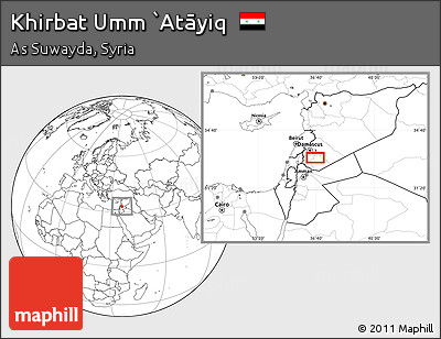 Blank Location Map of Khirbat Umm `Atāyiq