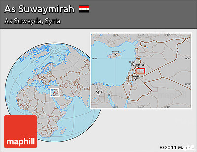 Gray Location Map of As Suwaymirah