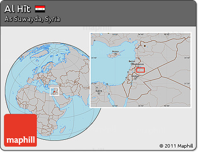 Gray Location Map of Al Hīt