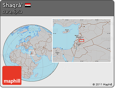 Gray Location Map of Shaqrā'