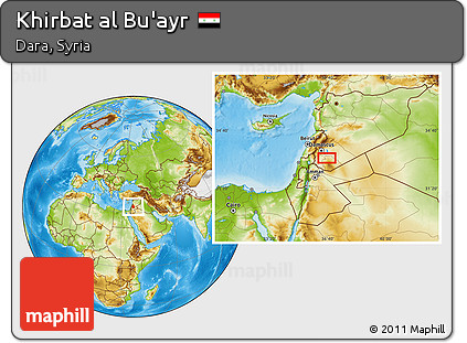 Physical Location Map of Khirbat Al Bu'ayr