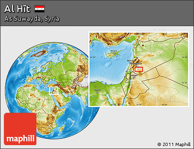 Physical Location Map of Al Hīt
