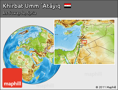 Physical Location Map of Khirbat Umm `Atāyiq