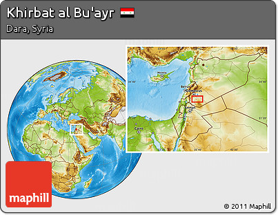 Physical Location Map of Khirbat Al Bu'ayr