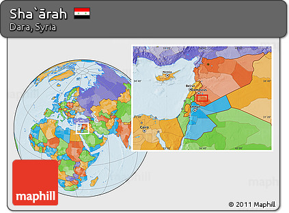 Political Location Map of Sha`ārah