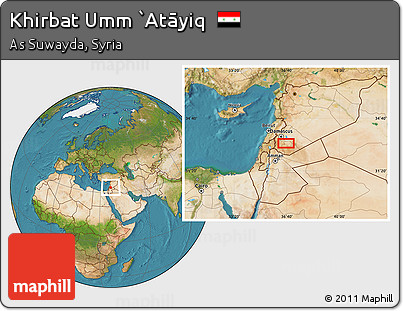 Satellite Location Map of Khirbat Umm `Atāyiq