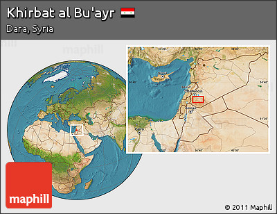 Satellite Location Map of Khirbat Al Bu'ayr