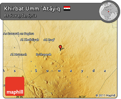 Physical Map of Khirbat Umm `Atāyiq