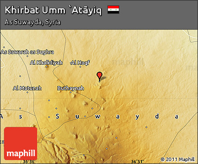 Physical Map of Khirbat Umm `Atāyiq