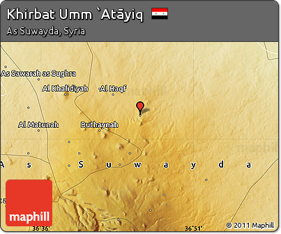 Physical Map of Khirbat Umm `Atāyiq