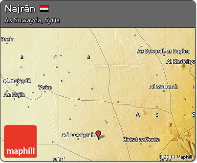 Physical Map of Najrān
