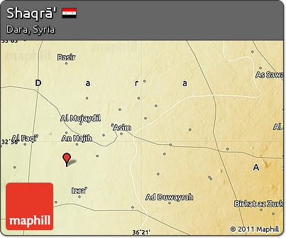 Physical Map of Shaqrā'