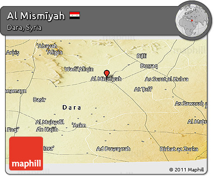 Physical Panoramic Map of Al Mismīyah