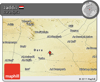 Physical Panoramic Map of Jaddil