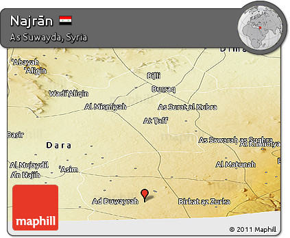 Physical Panoramic Map of Najrān