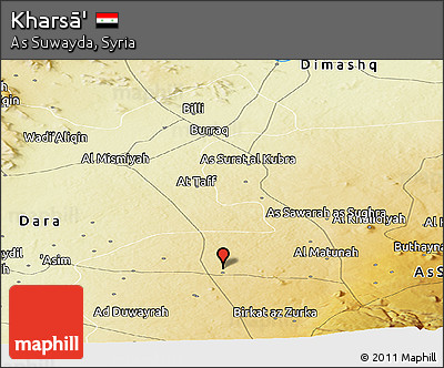 Physical Panoramic Map of Kharsā'