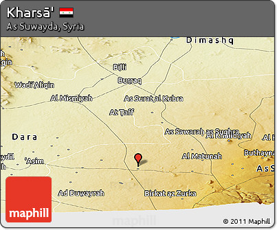Physical Panoramic Map of Kharsā'