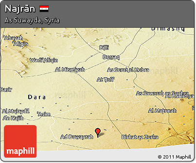 Physical Panoramic Map of Najrān