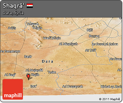 Satellite Panoramic Map of Shaqrā'