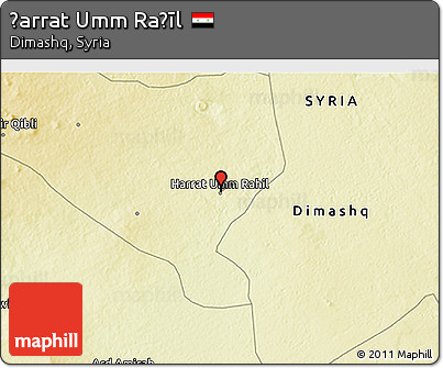 Physical 3D Map of Ḩarrat Umm Raḩīl