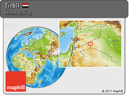 Physical Location Map of Ţirbīl