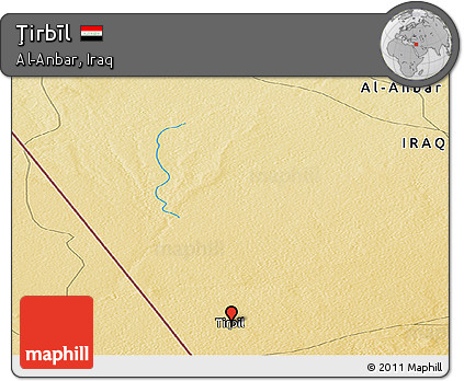 Physical Panoramic Map of Ţirbīl