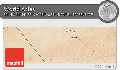Satellite Panoramic Map of the Area around 33° 4' 42" N, 39° 10' 29" E
