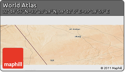 Satellite Panoramic Map of the Area around 33° 4' 42" N, 39° 10' 29" E
