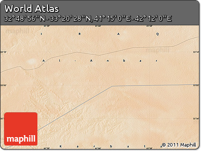 Satellite Map of the Area around 33° 4' 42" N, 41° 43' 30" E