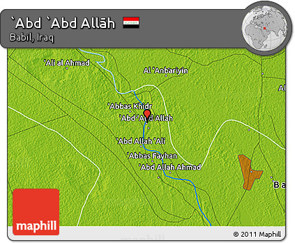 Physical 3D Map of `Abd `Abd Allāh