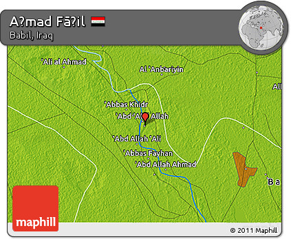 Physical 3D Map of Aḩmad Fāḑil