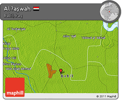 Physical 3D Map of Al Ḩaşwah