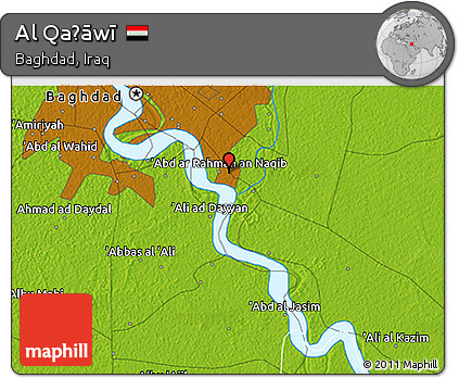 Physical 3D Map of Al Qaḑāwī