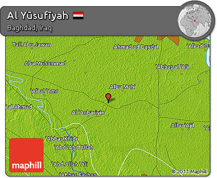 Physical 3D Map of Al Yūsufīyah