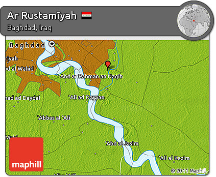 Physical 3D Map of Ar Rustamīyah
