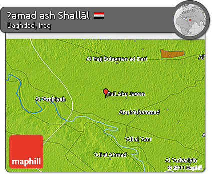 Physical 3D Map of Ḩamad Ash Shallāl