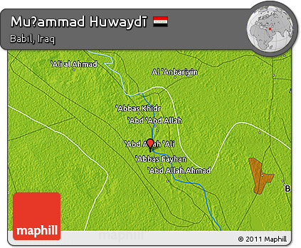 Physical 3D Map of Muḩammad Huwaydī