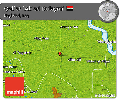 Physical 3D Map of Qal`at `Alī Ad Dulaymī