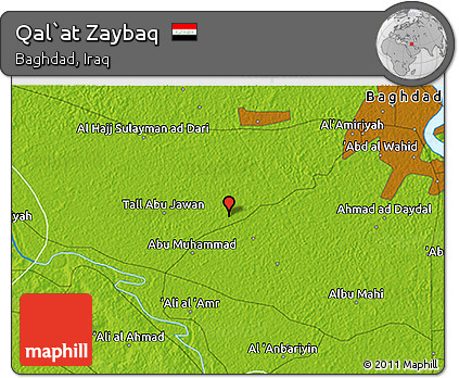Physical 3D Map of Qal`at Zaybaq