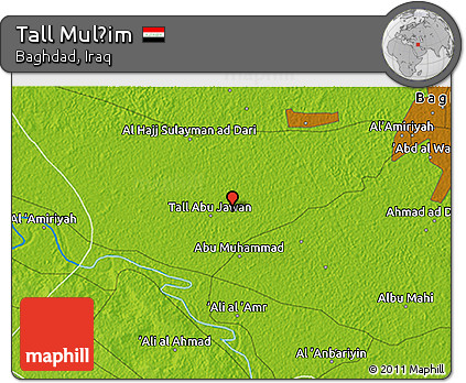 Physical 3D Map of Tall Mulḩim