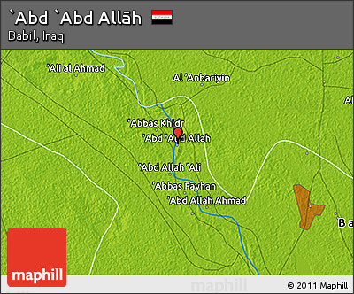 Physical 3D Map of `Abd `Abd Allāh