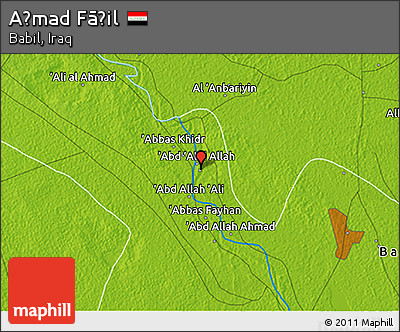 Physical 3D Map of Aḩmad Fāḑil