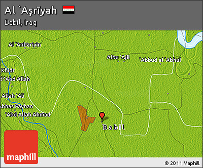 Physical 3D Map of Al `Aşrīyah