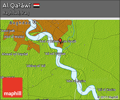 Physical 3D Map of Al Qaḑāwī