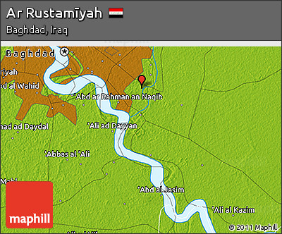 Physical 3D Map of Ar Rustamīyah