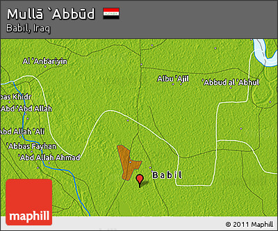 Physical 3D Map of Mullā `Abbūd