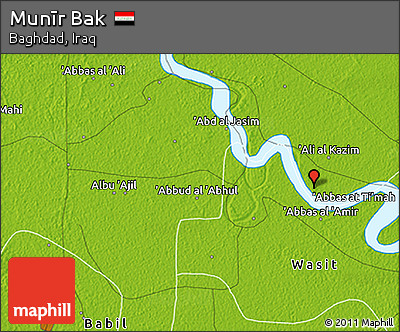 Physical 3D Map of Munīr Bak