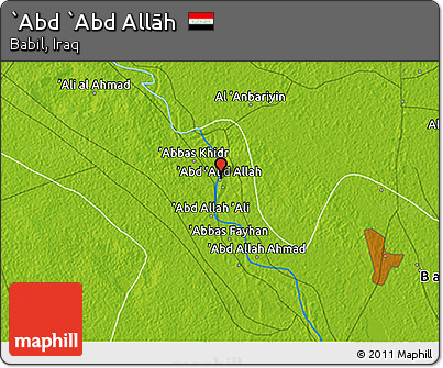 Physical 3D Map of `Abd `Abd Allāh